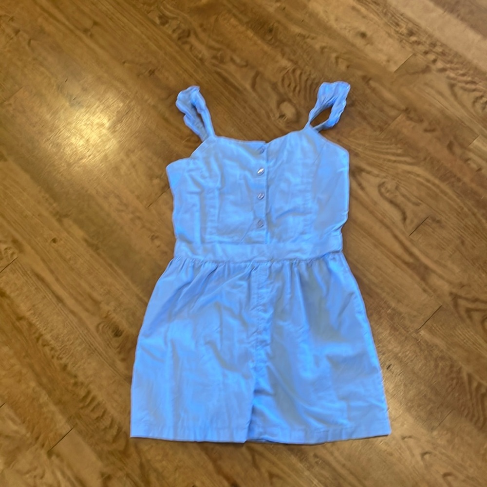 Girls size 10 Hope & Henry blue romper